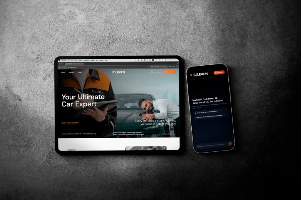 E3leven website mockup